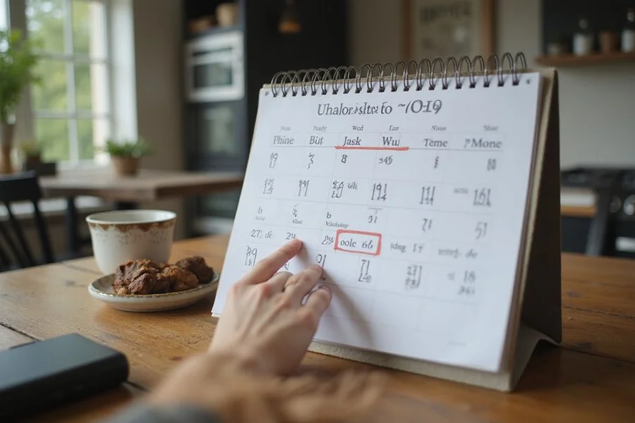 Calendar with eviction date and FCRA window