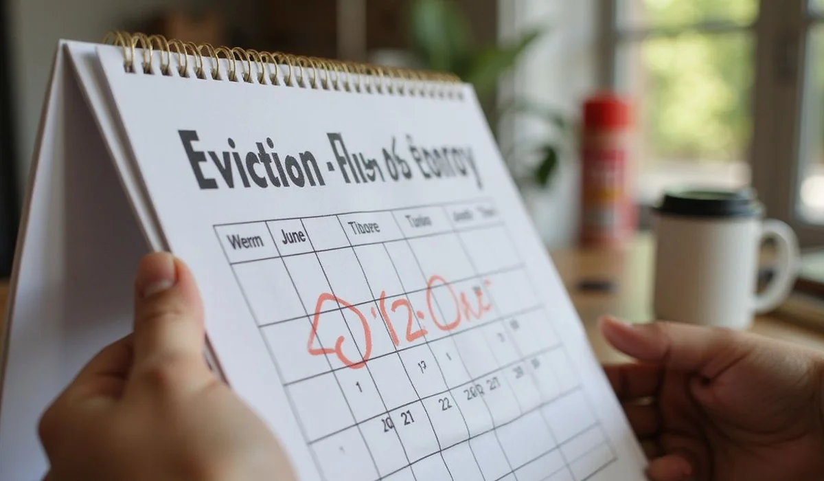 Calendar with eviction date