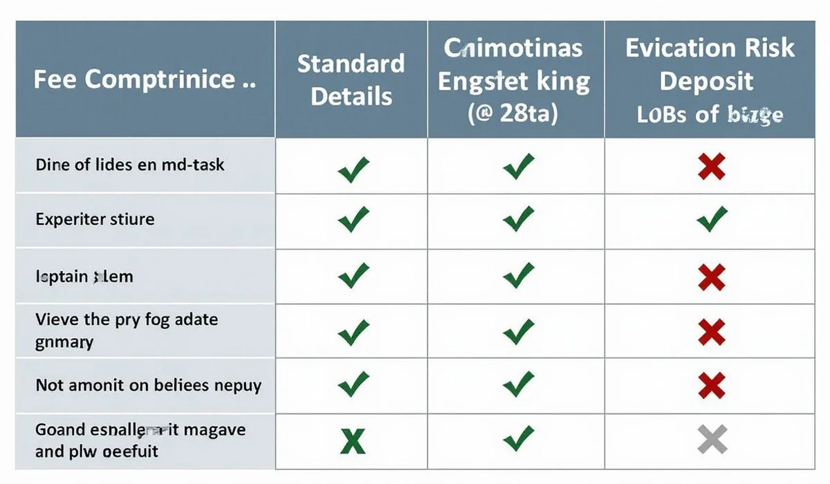 Fee comparison chart