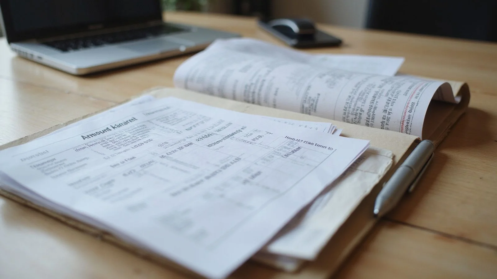 Folder of organized rental application documents