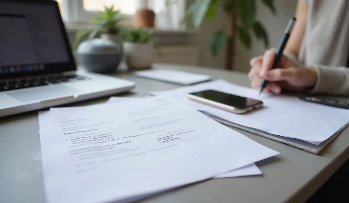 Landlord reference letter on desk