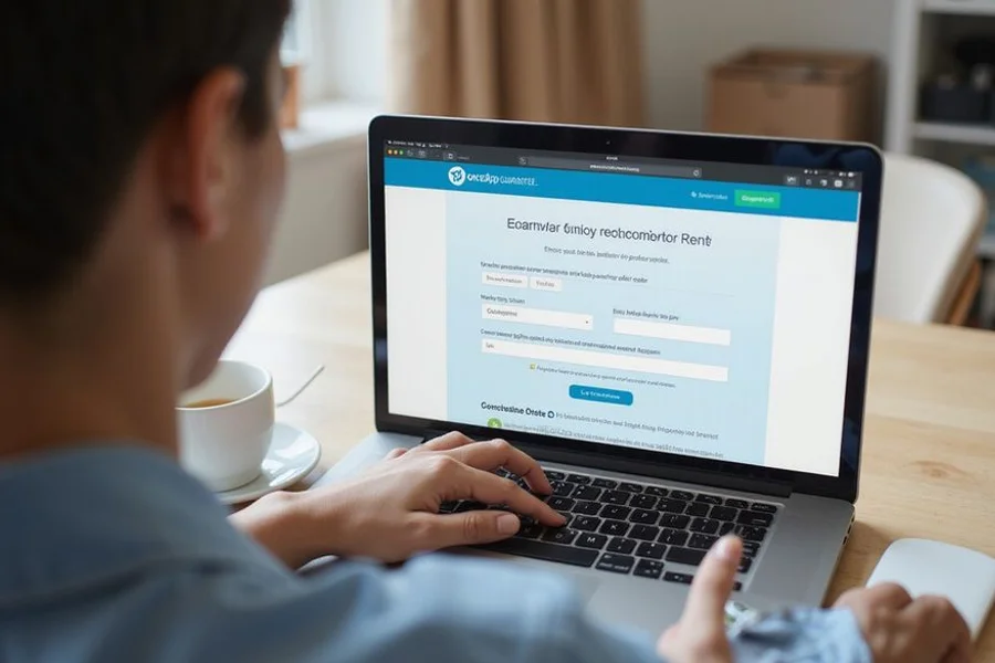OneApp Guarantee application on laptop