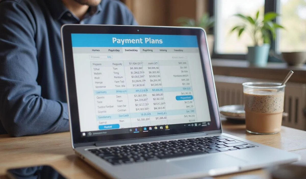 Payment plan spreadsheet