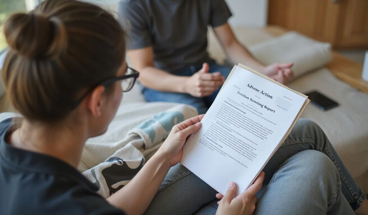 Renter reviewing an adverse action notice