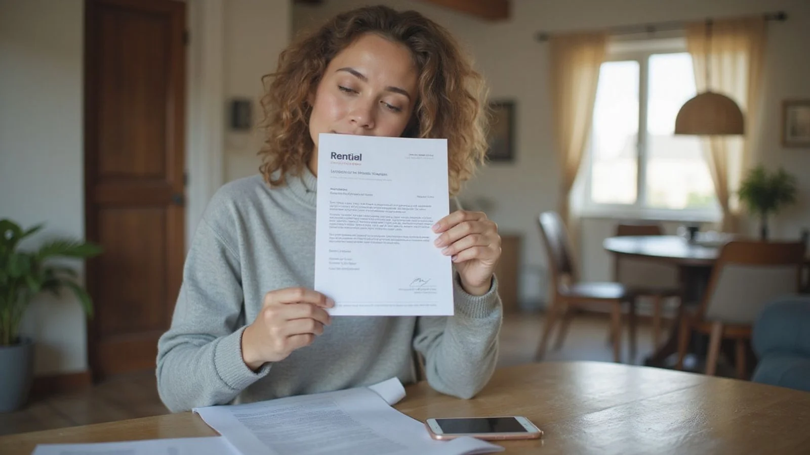 Renter with paid-in-full confirmation letter