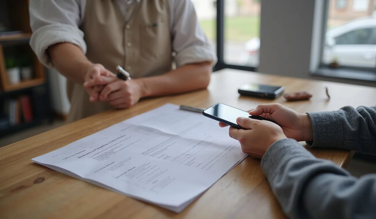 Renter shaking hands with leasing agent