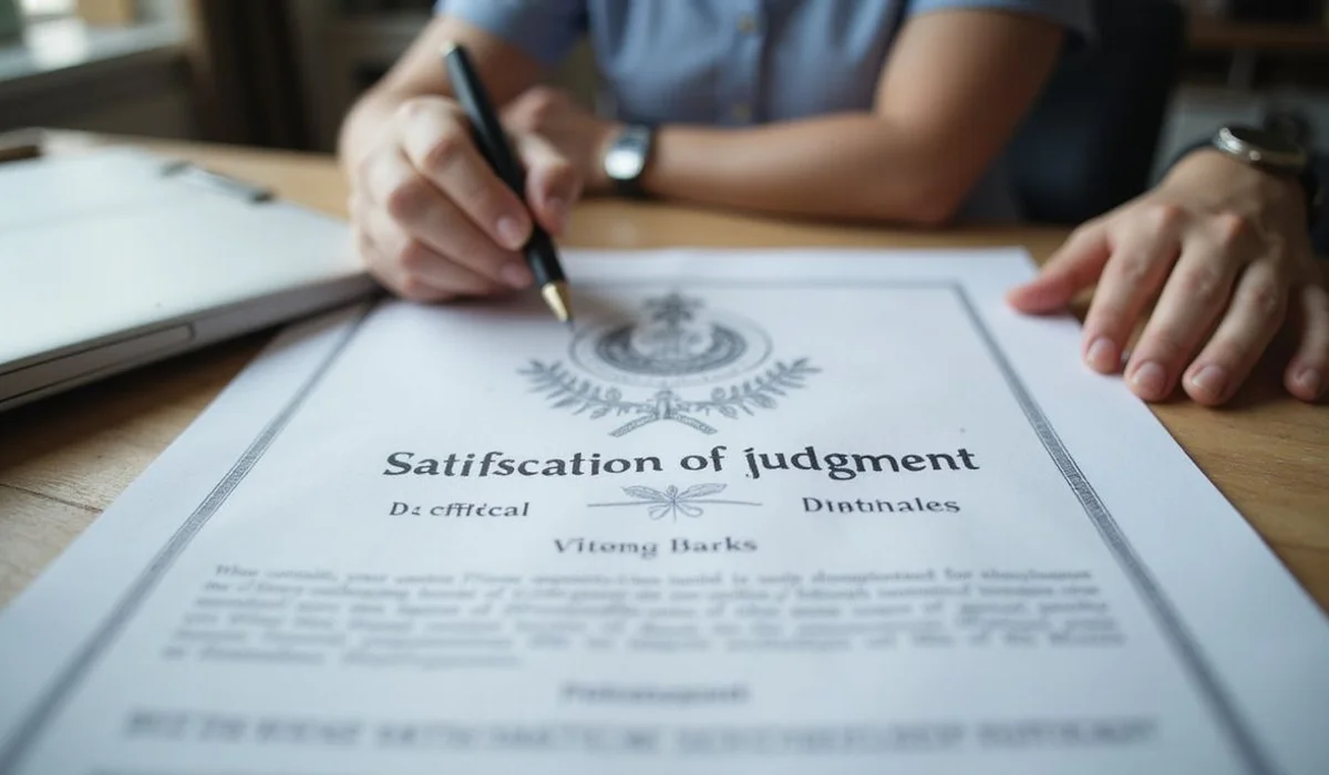 Satisfaction of judgment court document