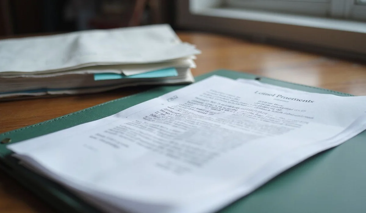 Stack of income documents in folder