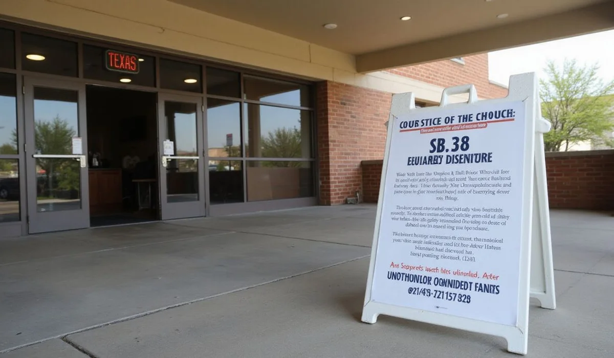 Texas JP courthouse exterior — summary disposition procedures under SB 38