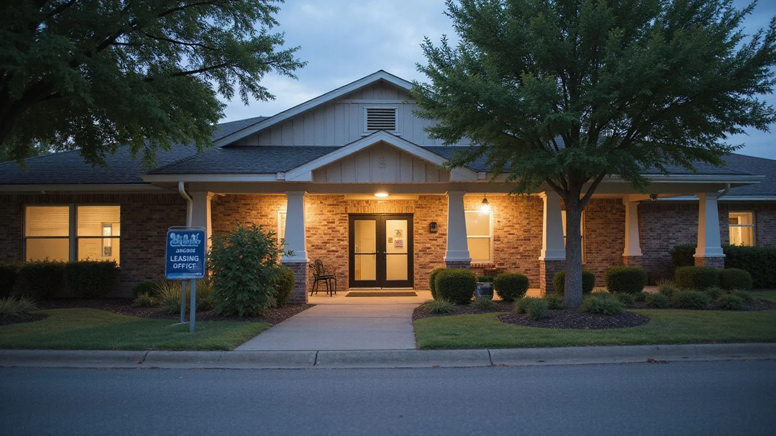 Texas apartment community with available signs during summer lease turnover