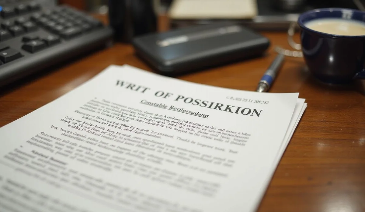 Writ of possession document