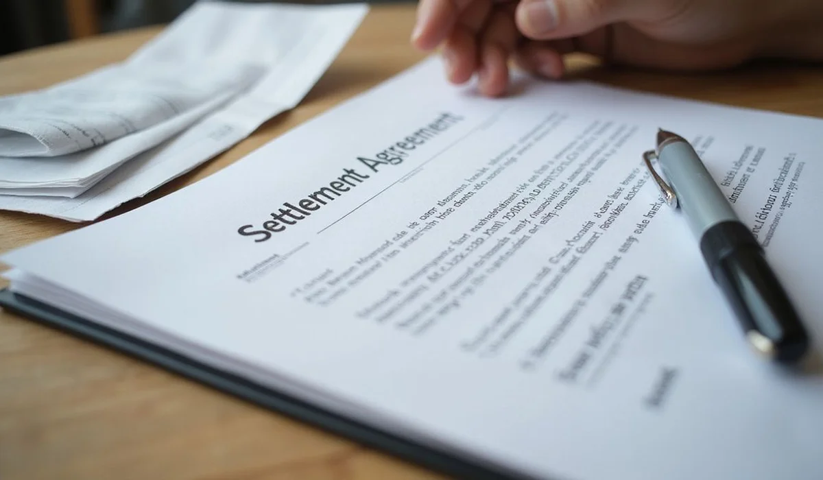 Written settlement agreement letter